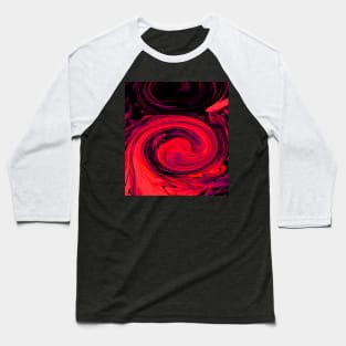 Red Swirls Baseball T-Shirt